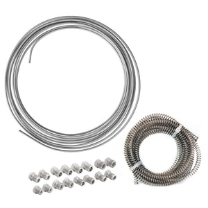 3/16" x 25 ft Galvanized Steel Brake Line Kit with 8 ft Gravel Guard