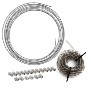 1/4" x 25 ft Galvanized Steel Brake Line Kit with 8 ft Gravel Guard