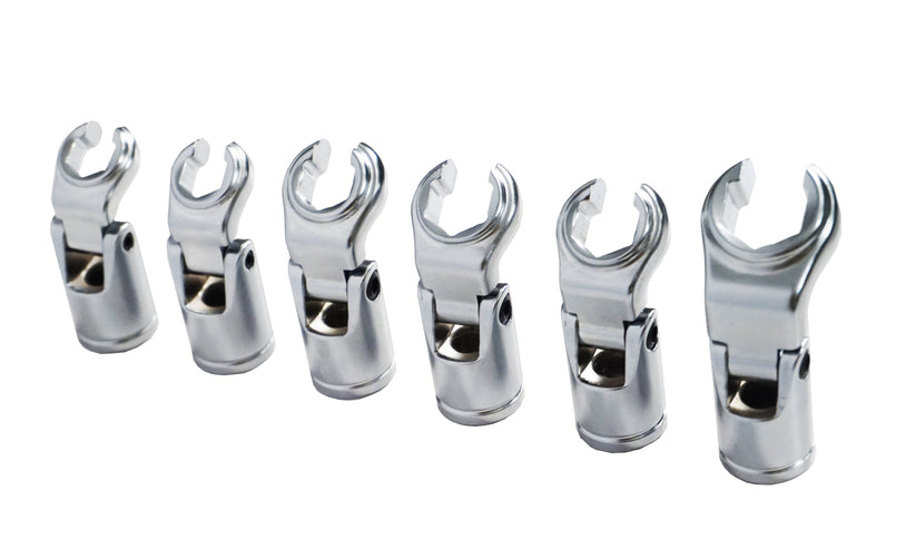 Crows Feet Adjustable Flare Night Sockets | 3/8" Drive | 6 Piece SAE Set