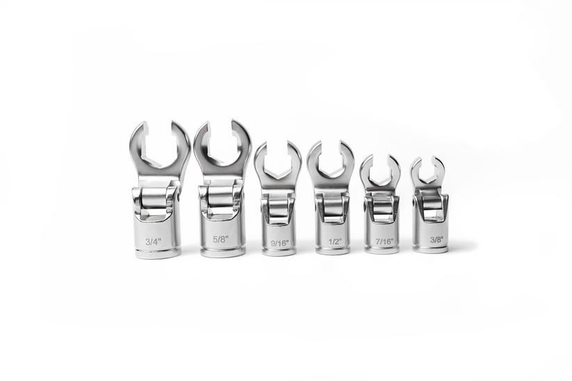 Crows Feet Adjustable Flare Night Sockets | 3/8" Drive | 6 Piece SAE Set