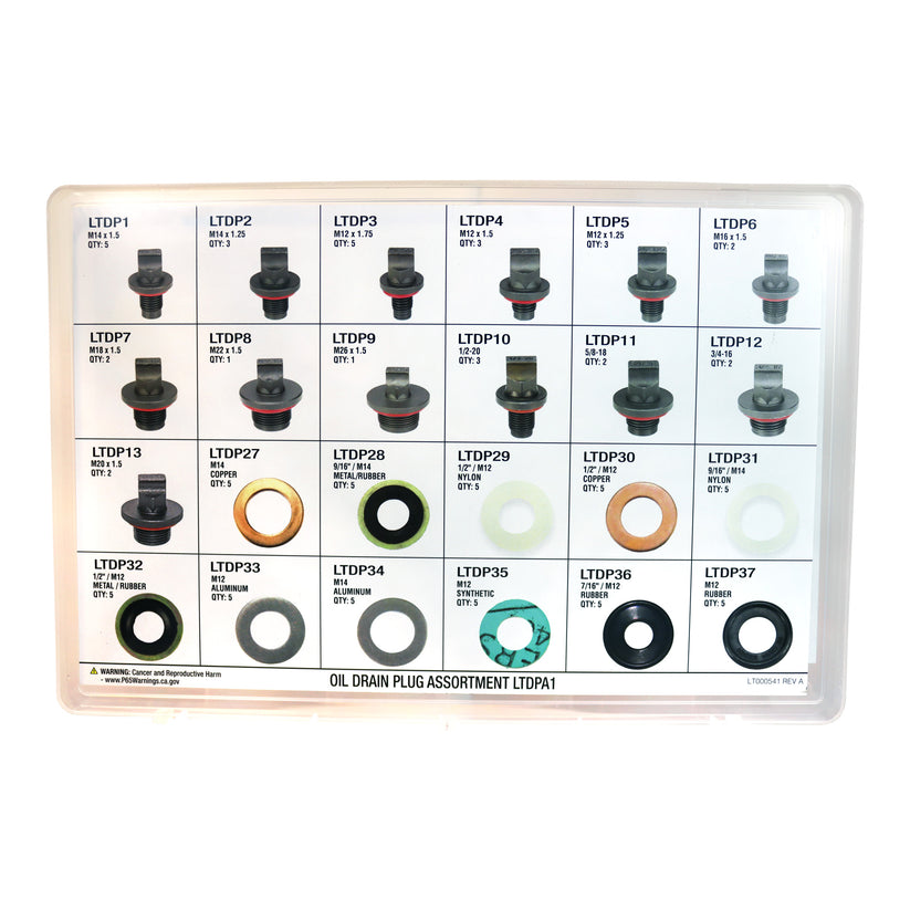 Oil Drain Plug and Gasket Replacement Assortment