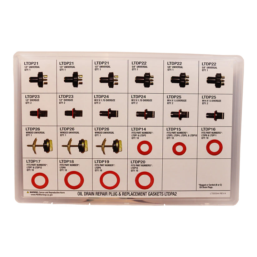Oil Drain Repair Plug and Gasket Replacement Assortment
