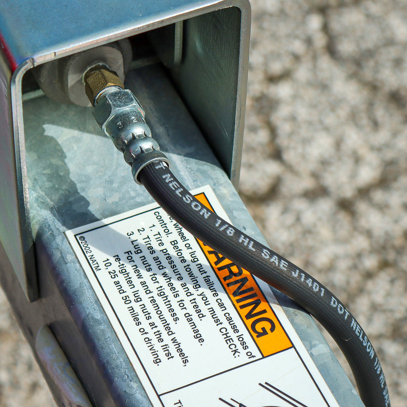 Rubber Brake Hose, 3/16" x 14", MF, 3/8-24