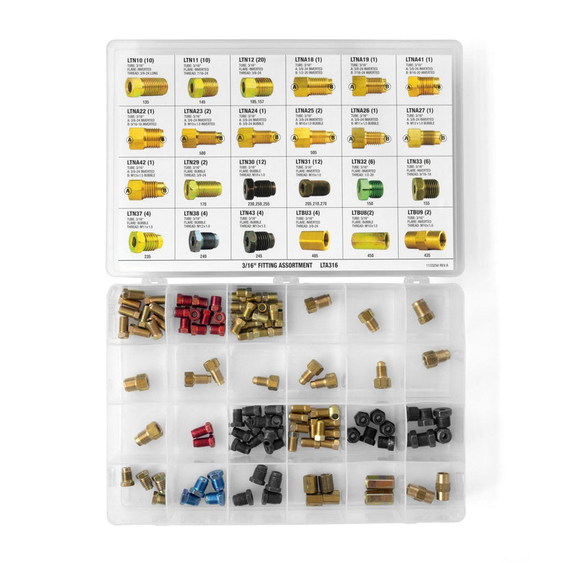 3/16" Brake Line Fitting Assortment | 24 SKU - 4LifetimeLines