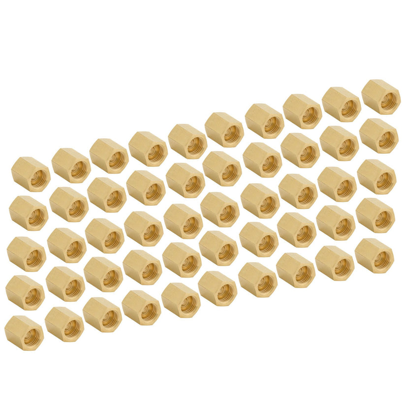 4LIFETIMELINES 3/16 (3/8-24 Inverted) Brass Brake Line Union, Coupler, Pack of 50 - 4LifetimeLines