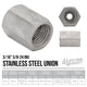 3/16" (3/8-24 Inverted) | Brake Line Union | Stainless Steel | 2ct - 4LifetimeLines