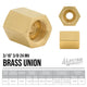 4LIFETIMELINES 3/16 (3/8-24 Inverted) Brass Brake Line Union, Coupler, Pack of 50 - 4LifetimeLines