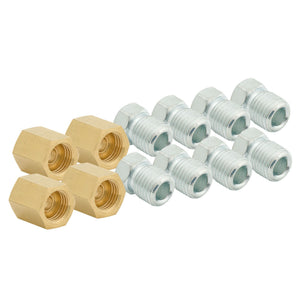 4LifetimeLines 12 Piece 3/16 (3/8-24 Inverted) Brake Line Fittings & Unions (12 Fittings, 8 Fittings, 4 Unions) - 4LifetimeLines