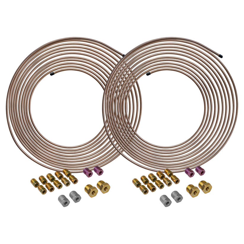 3/16" x 25 | Copper-Nickel Brake Line Tubing & Fittings | 2 Kits - 4LifetimeLines