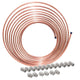 1/4" 25 ft Copper Nickel Brake Line Kit | 16 Stainless Steel Fittings - 4LifetimeLines