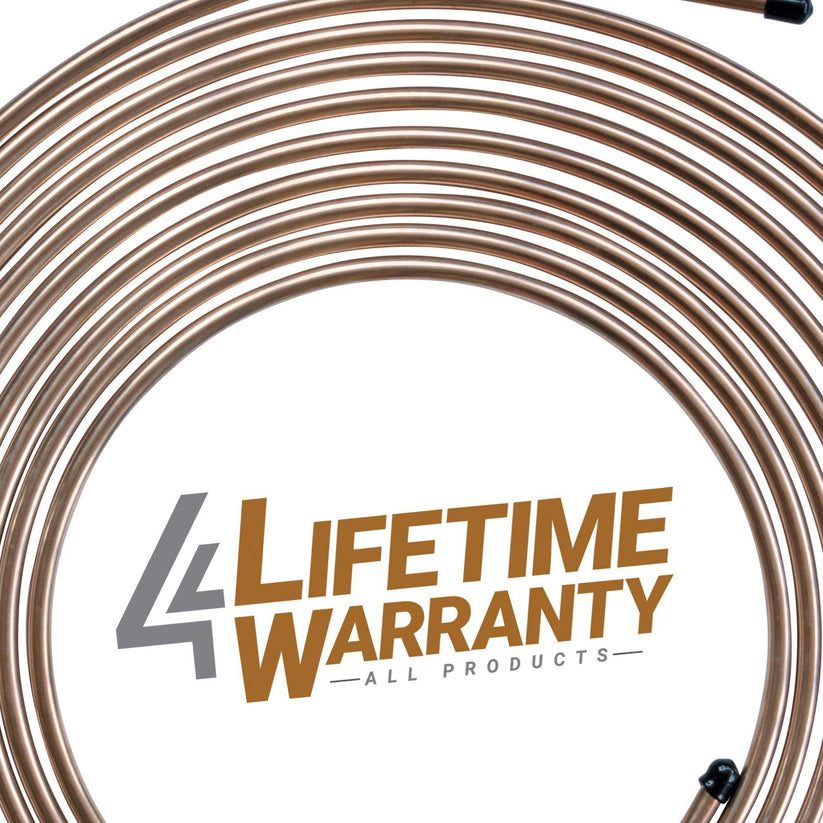 1/4" x 25 | Copper-Nickel Brake Line Tubing Coil and Fitting Kit - 4LifetimeLines
