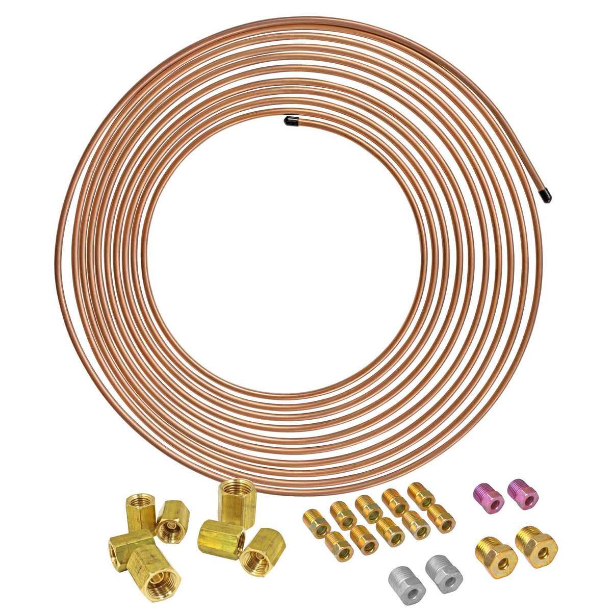 3/16" x 25" Copper Nickel Brake Line Kit & 3/16" Union Kit 4LifetimeLines