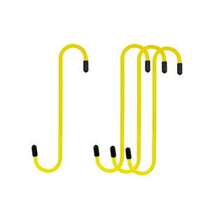 Yellow Powder-Coated Brake Caliper Hanger Hooks - Pack of 4