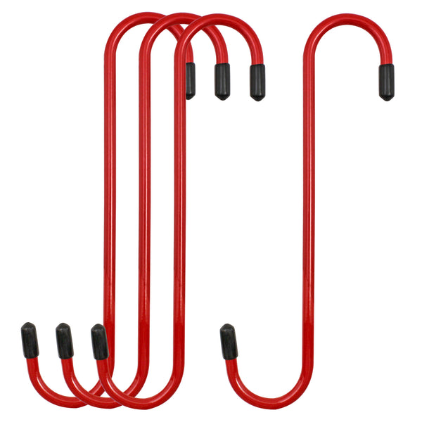 Red Powder-Coated Brake Caliper Hanger Hooks | 4-Pack