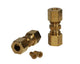 Fuel Line Compression Union | 1/4" Steel to 1/4" Nylon | Bag of 2