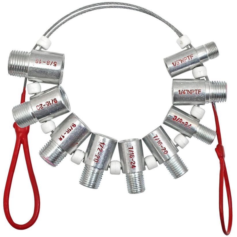 SAE Brake Line Fitting Size Gauge