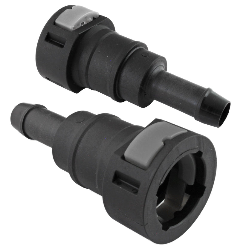 4LIFETIMELINES Fuel Line Quick Connect , Straight Push-On, Adapter for 1/2 in Steel to 1/2 in Nylon Tubing, Bag of 2 - 4LifetimeLines