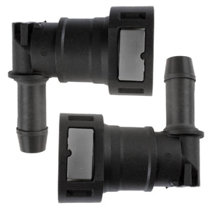 4LIFETIMELINES Fuel Line Quick Connect , 90 Degree Push-On, Adapter for 1/2 in Steel to 1/2 in Nylon Tubing, Bag of 2 - 4LifetimeLines