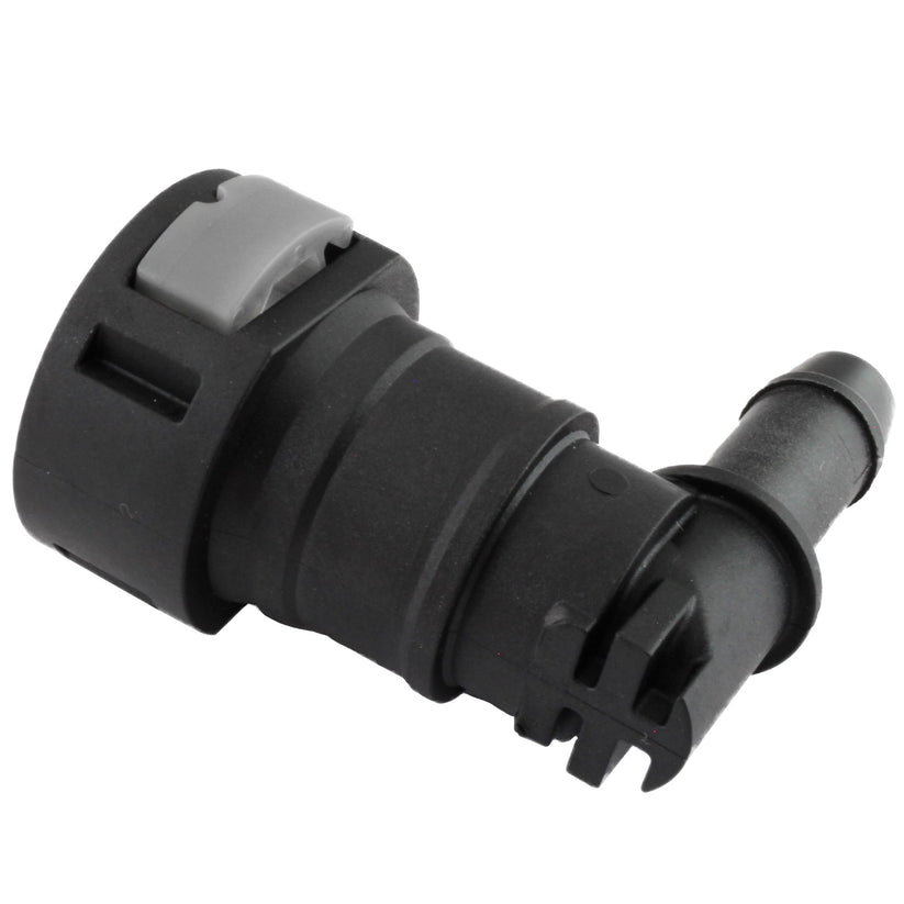 4LIFETIMELINES Fuel Line Quick Connect , 90 Degree Push-On, Adapter for 1/2 in Steel to 1/2 in Nylon Tubing, Bag of 2 - 4LifetimeLines