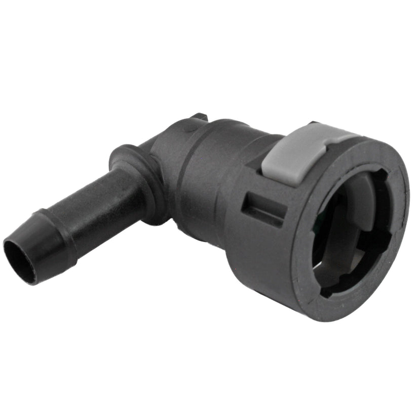 4LIFETIMELINES Fuel Line Quick Connect , 90 Degree Push-On, Adapter for 1/2 in Steel to 1/2 in Nylon Tubing, Bag of 2 - 4LifetimeLines