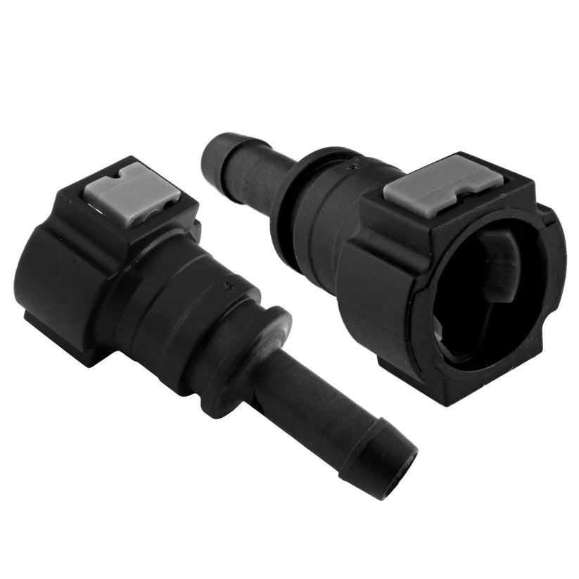 4LIFETIMELINES Fuel Line Quick Connect , Straight Push-On, Adapter for 3/8 in Steel to 3/8 in Nylon Tubing, Bag of 2 - 4LifetimeLines