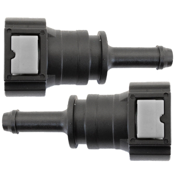 3/8" Steel to 5/16" Nylon Tubing | Straight Push-On | 2ct