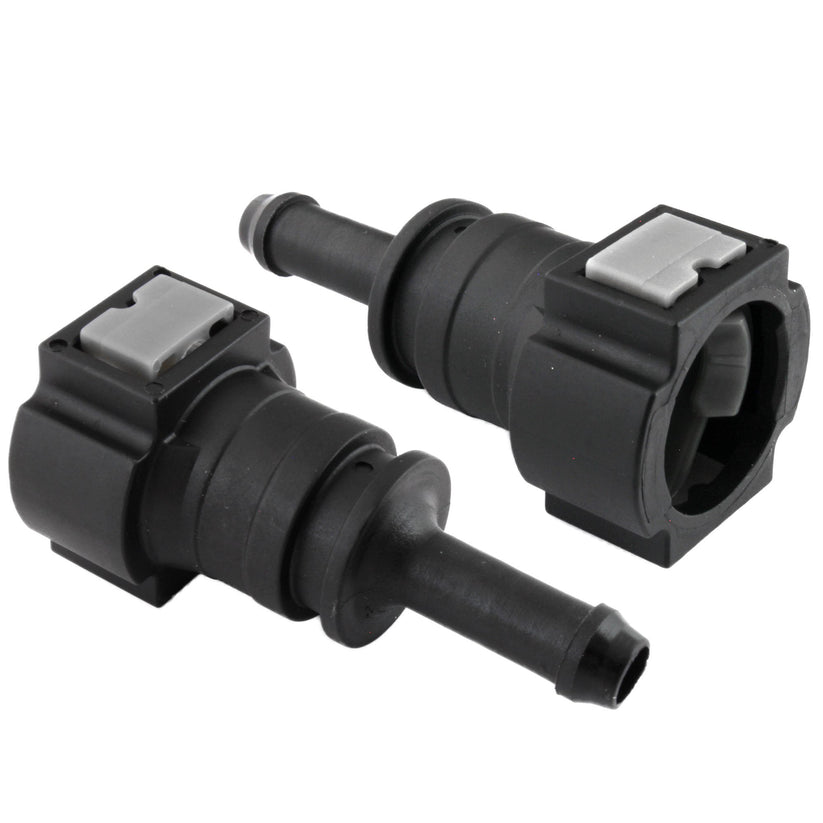 4LIFETIMELINES Fuel Line Quick Connect , Straight Push-On, Adapter for 3/8 in Steel to 5/16 in Nylon Tubing, Bag of 2 - 4LifetimeLines