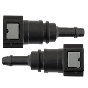 4LIFETIMELINES Fuel Line Quick Connect , Straight Push-On, Adapter for 5/16 in Steel to 5/16 in Nylon Tubing, Bag of 2 - 4LifetimeLines