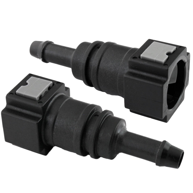 4LIFETIMELINES Fuel Line Quick Connect , Straight Push-On, Adapter for 5/16 in Steel to 5/16 in Nylon Tubing, Bag of 2 - 4LifetimeLines