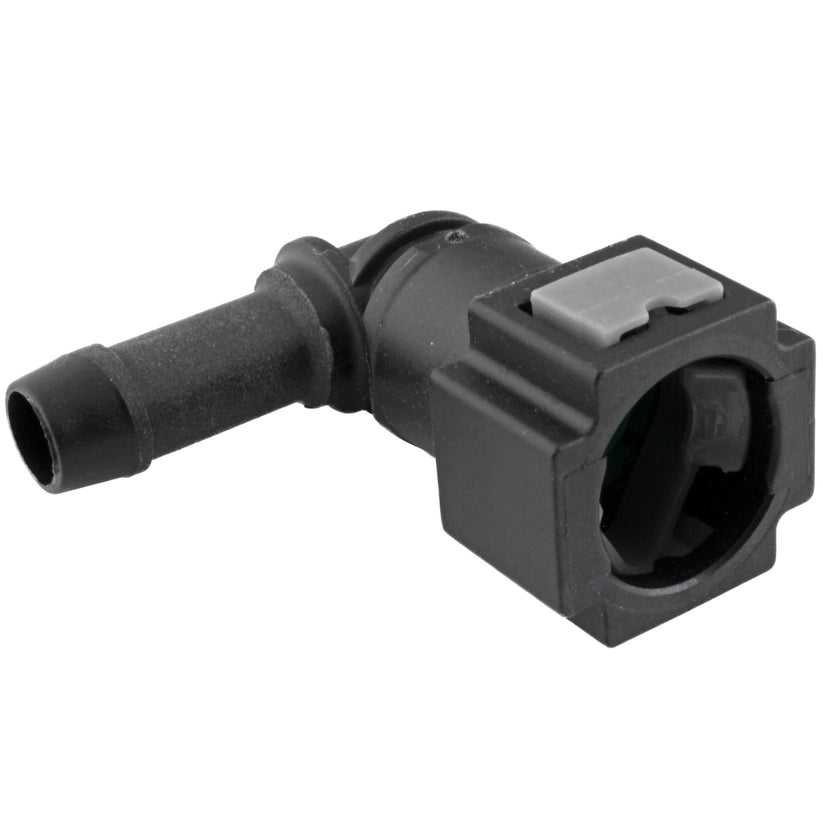 4LIFETIMELINES Fuel Line Quick Connect , 90 Degree Push-On, Adapter for 5/16 in Steel to 3/8 in Nylon Tubing, Bag of 2 - 4LifetimeLines