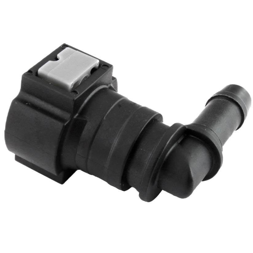 4LIFETIMELINES Fuel Line Quick Connect , 90 Degree Push-On, Adapter for 3/8 in Steel to 3/8 in Nylon Tubing, Bag of 2 - 4LifetimeLines