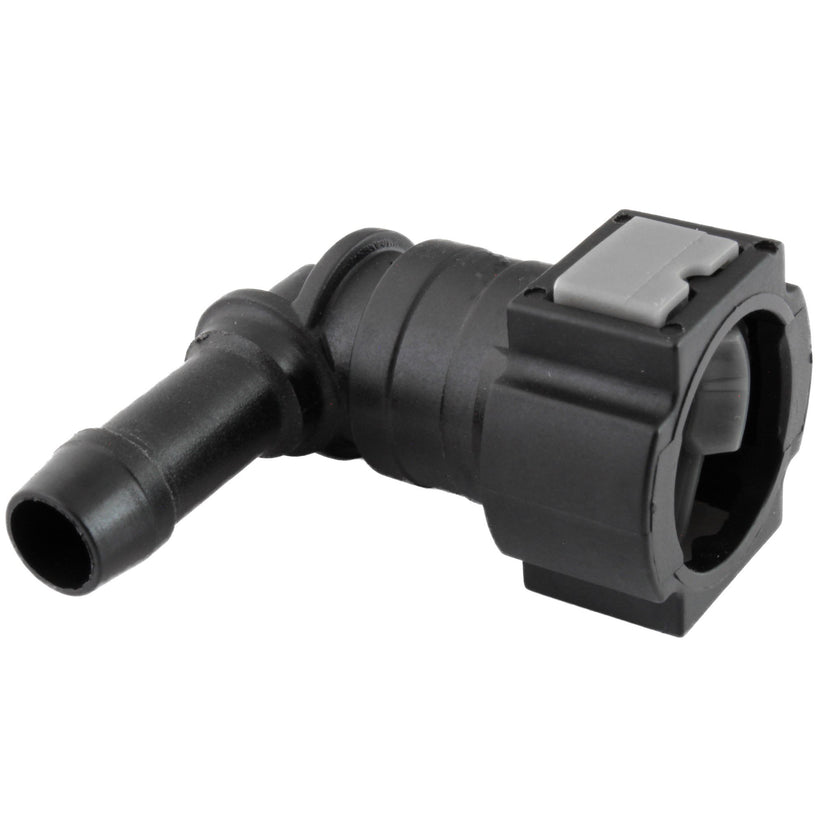 4LIFETIMELINES Fuel Line Quick Connect , 90 Degree Push-On, Adapter for 3/8 in Steel to 3/8 in Nylon Tubing, Bag of 2 - 4LifetimeLines