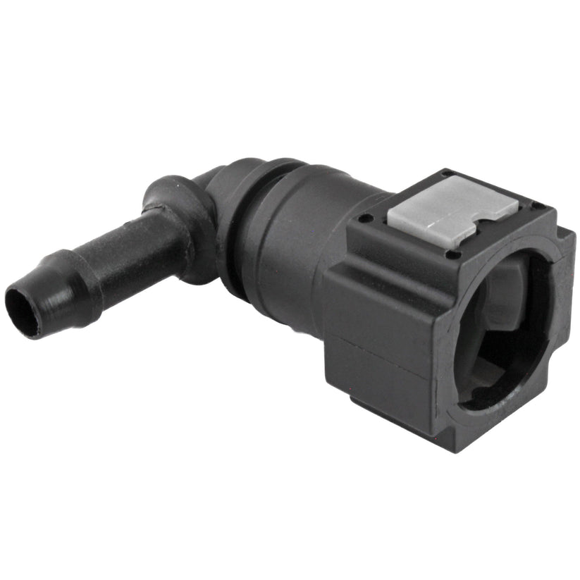 4LIFETIMELINES Fuel Line Quick Connect , 90 Degree Push-On, Adapter for 3/8 in Steel to 5/16 in Nylon Tubing, Bag of 2 - 4LifetimeLines