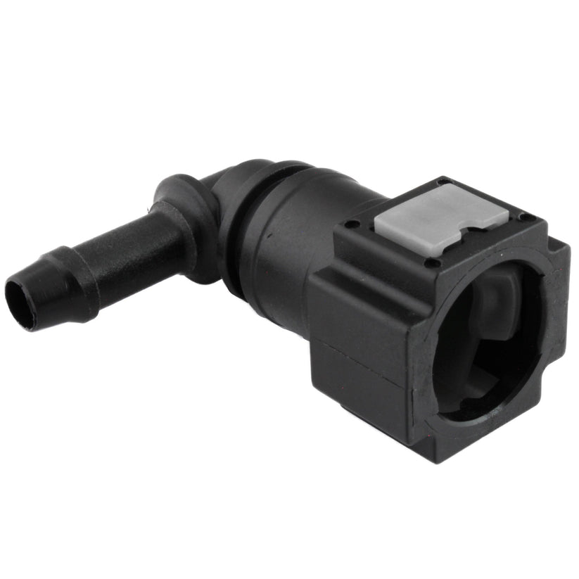 4LIFETIMELINES Fuel Line Quick Connect , 90 Degree Push-On, Adapter for 5/16 in Steel to 5/16 in Nylon Tubing, Bag of 2 - 4LifetimeLines