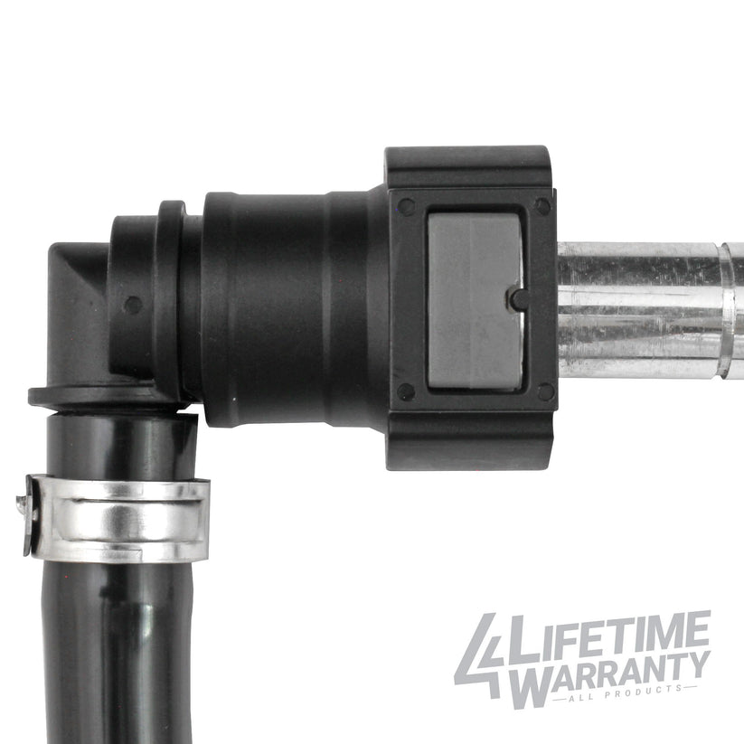 4LIFETIMELINES Fuel Line Quick Connect , 90 Degree Push-On, Adapter for 5/16 in Steel to 5/16 in Nylon Tubing, Bag of 2 - 4LifetimeLines
