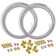 2 X 3/16" Galvanized Steel Brake Line Replacement Kits and 3/16" Union Kit - 4LifetimeLines