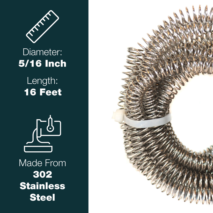 5/16" x 16 Stainless Steel Spring Gravel and Rock Guard