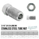 3/16" (3/8-24 Inverted) | Stainless Steel Brake Line Tube Nut | Long | 10ct - 4LifetimeLines