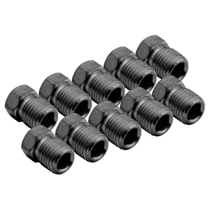 4LIFETIMELINES Brake Line Tube Nut - 3/16 (3/8-24 Inverted), Black Oxide Coated Steel, Bag of 10 - 4LifetimeLines