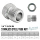 1/4" (7/16-24 Inverted) | Stainless Steel Brake Line Tube Nut | 10ct - 4LifetimeLines