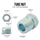 3/8" (5/8-18 Inverted) | Steel Tube Nut | 10ct - 4LifetimeLines
