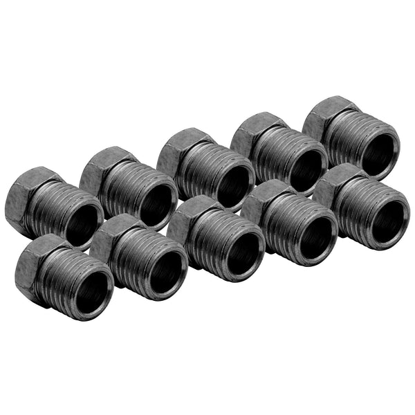 Brake Line Tube Nut | 5/16" (1/2-20 Inverted) | Black Oxide Coated Steel | 10ct