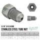 3/16" (3/8-24 Bubble) | Stainless Steel Brake Line Tube Nut | 10ct - 4LifetimeLines