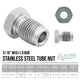 3/16" (M10x1.0 Bubble) | Tube Nut | Stainless Steel | 10ct - 4LifetimeLines