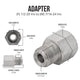 (1/2-20 Inverted)F to (7/16-24 Inverted)M | Stainless Steel Brake Line Adapter | 10ct - 4LifetimeLines