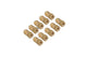 Brass Adapter | Female(3/8-24 Inverted), Male(1/2-20 Inverted) | 10ct - 4LifetimeLines