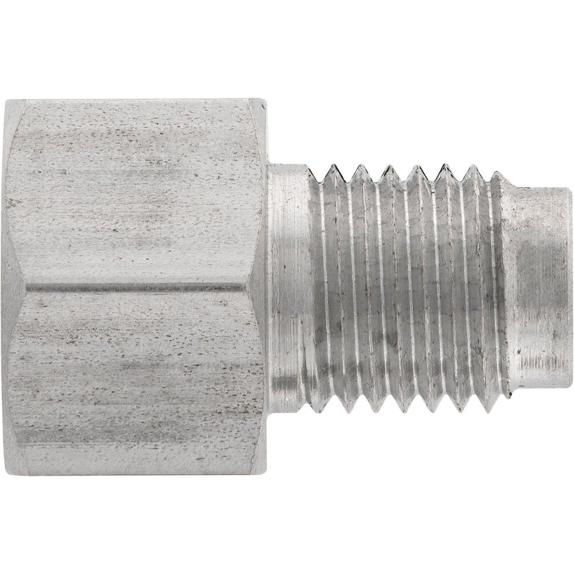 (7/16-24 Inverted)F to (3/8-24 Inverted)M | Stainless Steel Brake Line Adapter | 10ct - 4LifetimeLines