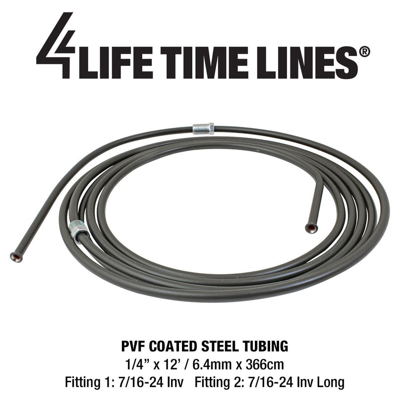 1/4 PVF-Coated 12 ft Coil Flared & Fitted - 4LifetimeLines