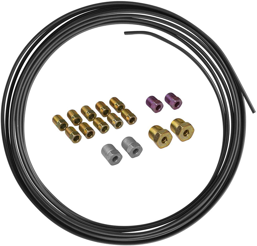 3/16" x 25 | PVF-Coated Steel Brake Line and Fitting Kit - 4LifetimeLines