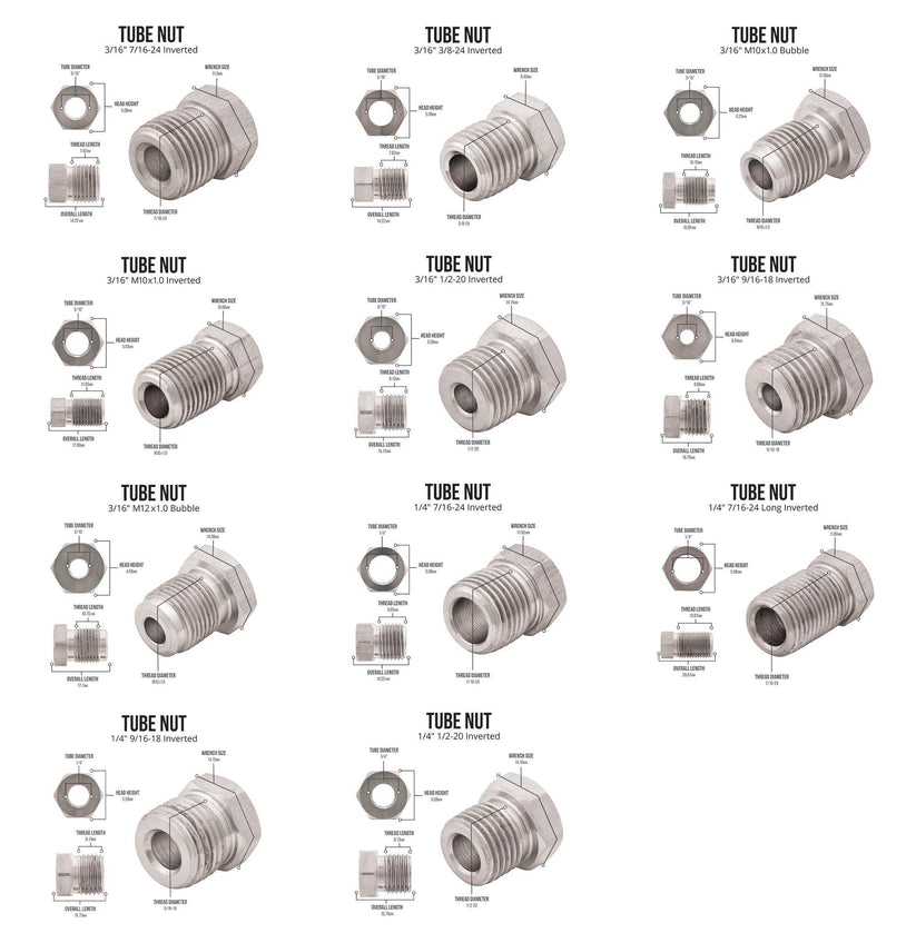 25 ft 3/16" and 1/4" Stainless Steel Brake Line Kit | 32 Stainless Steel Fittings - 4LifetimeLines